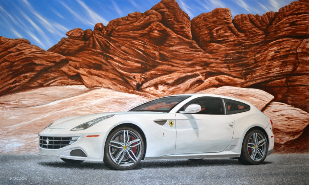 FAST FORWARD Ferrari painting by A.D. Cook, 2013
