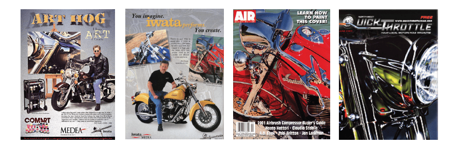 A.D. Cook Motorcycle Art Magazine Covers