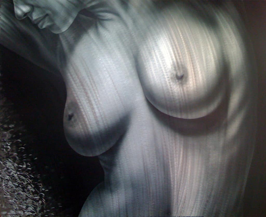NYX art nude painting on metal by A.D. Cook