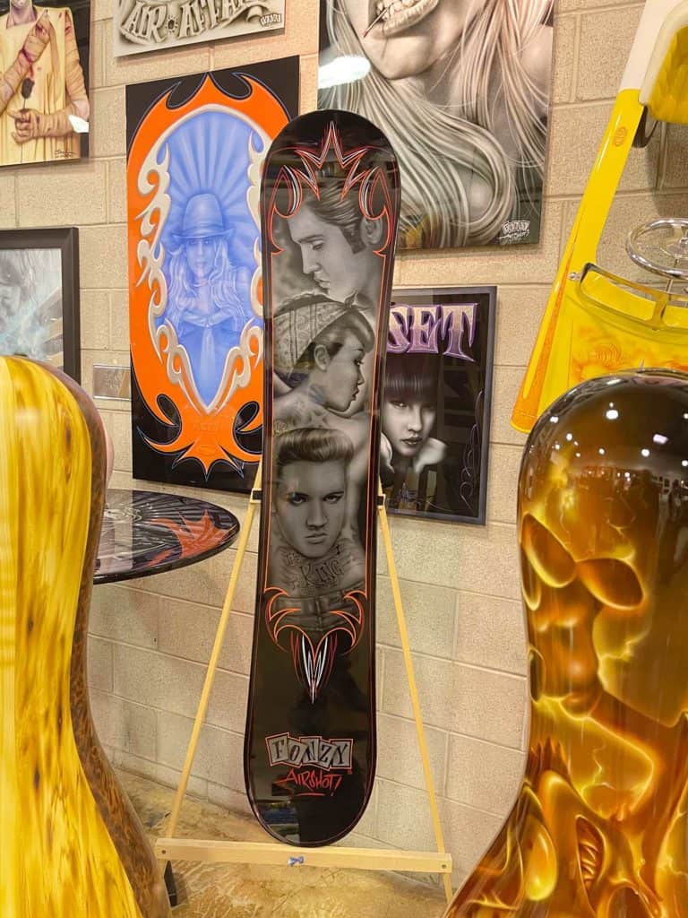 Elvis Snowboard by Fonzy at ASET Airbrush Art Gallery