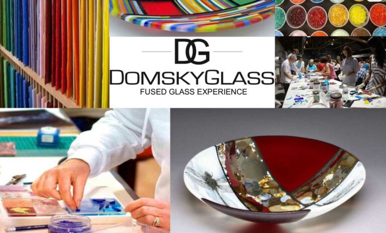 Domsky fused glass making for public workshop