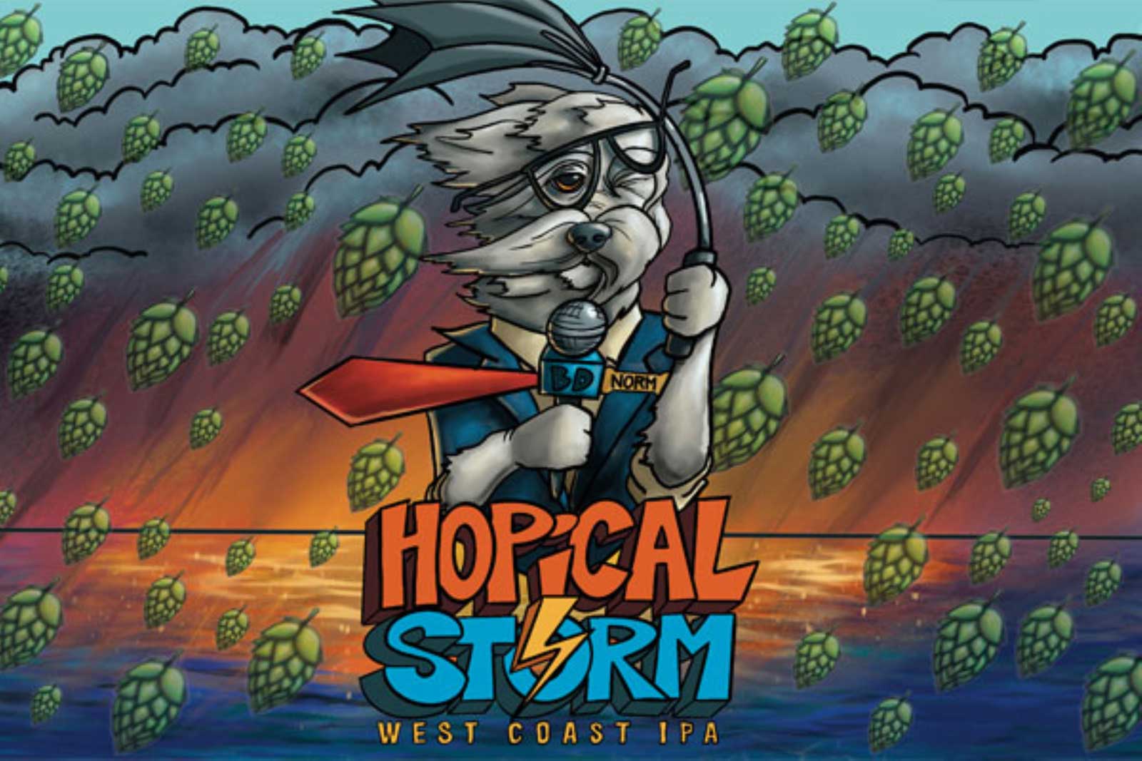 Hopical Storm West Coast IPA from Big Dog Brewery, Las Vegas, NV